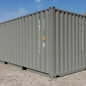 Contenedor marítimo 20'DC OW – nuevo, gris, acero